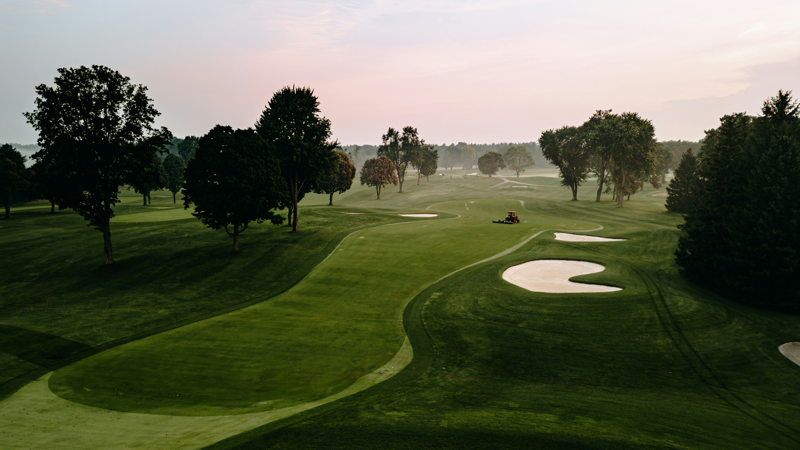 Golf course prepared at first light